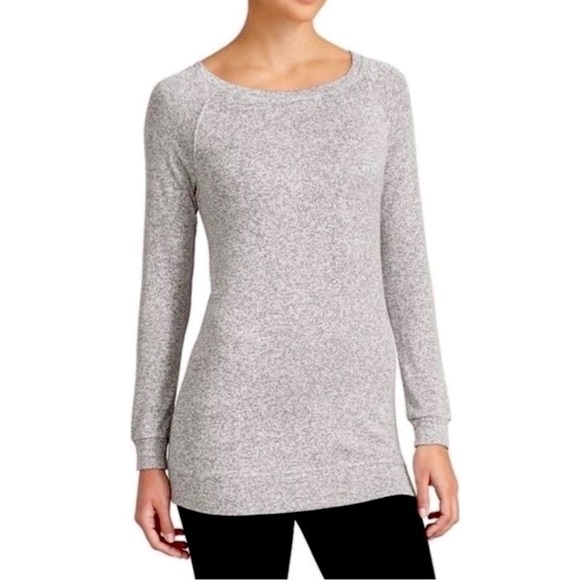 Athleta Luxe Pose Tunic Top Marled‎ Purple Oversized XS 721605-01 - Picture 1 of 12